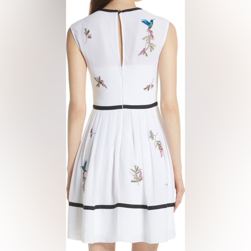 Ted Baker bow detail Hummingbird Embroidered dress - Picture 4 of 9